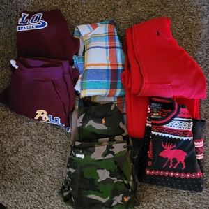 3long sleeved jogging suits 45$1 short set jogging suits 30$Christmas Sweater60$